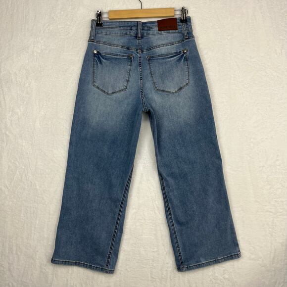 Judy Blue Wide Leg Crop Jeans Sz 5/27 Light Wash Blue Cooling Denim JB88616 High - Picture 2 of 15